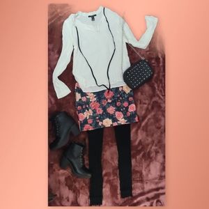 Sheer Floral Black Lace Leggings Free People XS